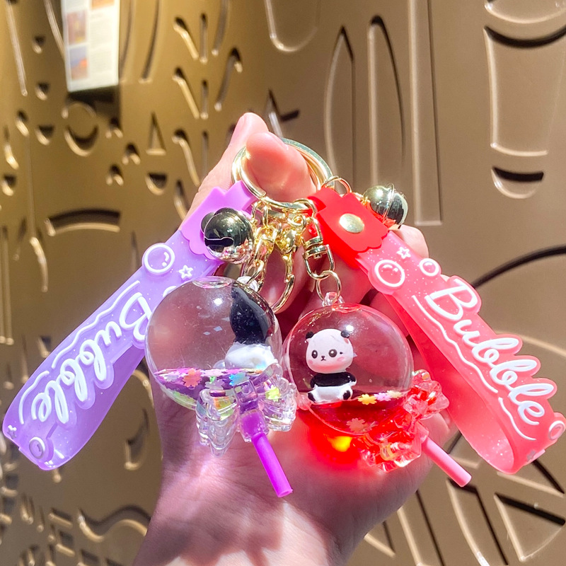 Oil Stick Lollipop Acrylic Keychain Charm Cartoon Cute Keychain Bag Hook Decor Mobile Phone Gift Wholesale