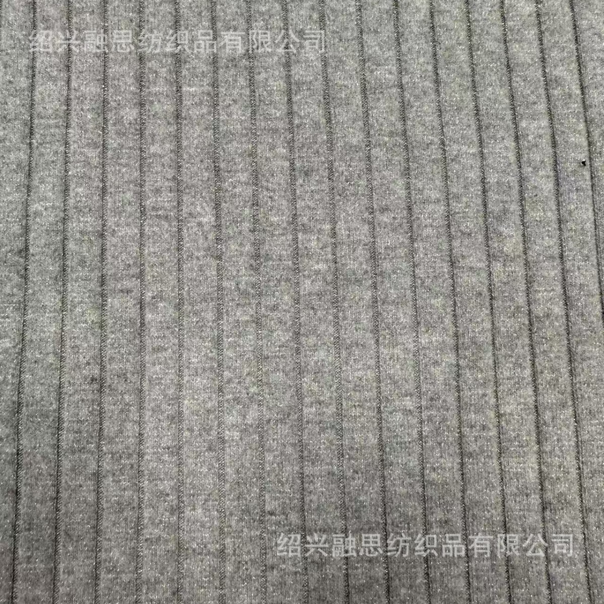 麻灰TR弹银丝面料拉毛弹力9*4随心裁坑条粗针罗纹针织宽条针织衫