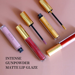 DEROL matte lip glaze not easy to touch Cup matte surface flat for 6 colors selection 16 colors set box liquid lipstick lip glaze