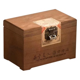 Tea packaging box loose tea solid wood gift box Fuding white tea Pu'er empty box wooden bulk tea box storage box wholesale