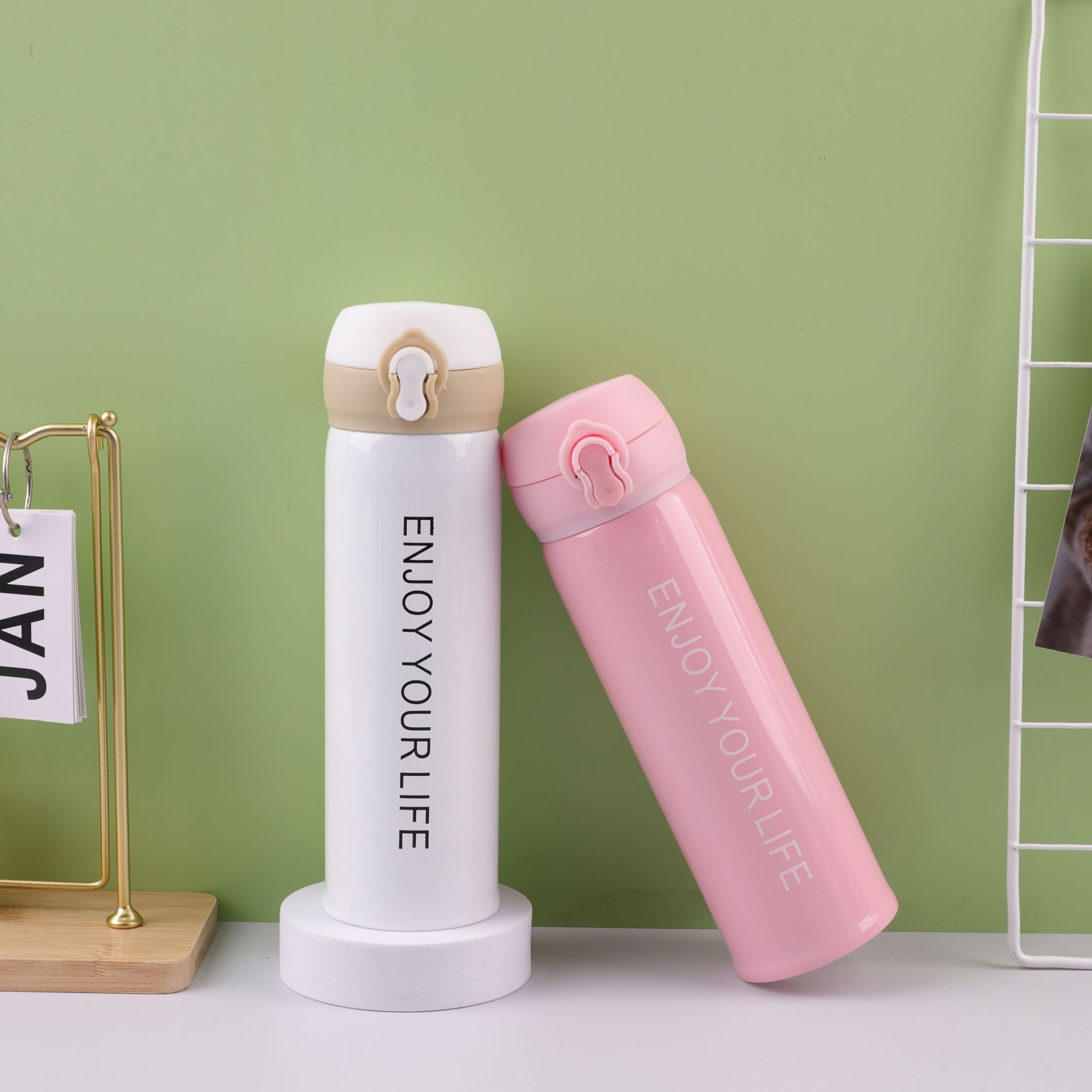 Sudeste asiático transfronterizo nuevo acero inoxidable taza de rebote taza de vacío hogar creativo regalo taza pareja moda taza de agua