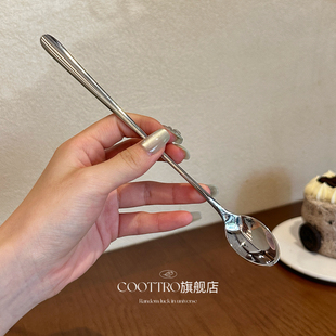 ✅ The Stirring Spoon Is Really Convenient! 316 Stainless Steel Stirring Spoon Long Handle Coffee Spoon to Take Milk Powder and Honey
