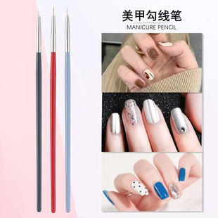 Cross-Border Factory Wholesale Japanese Manicure Pen Paint Pen Thin Rod Manicure Pull Line 3-Piece Set Manicure Tools Wholesale