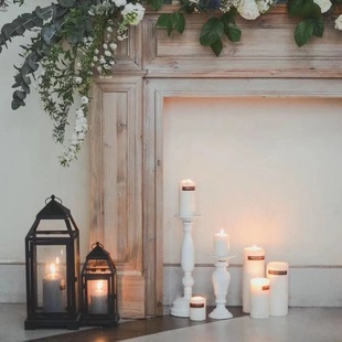 Q ^ X American retro log color mantel white decorative rack wedding pendulum living room display homestay entrance partition