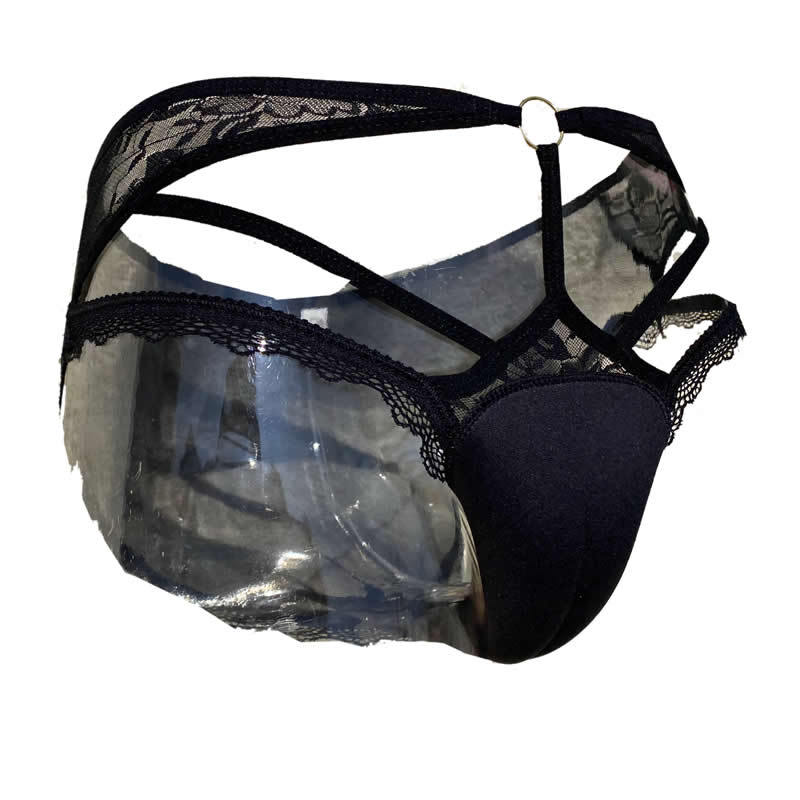 Sexy front round sexy underwear CD cross-dress abalone line pants shaped protective crotch leggings