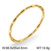 Bamboo bracelet, polishing cloth stainless steel, European style, light luxury style, 18 carat