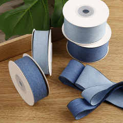 Cotton Denim Fabric Belts Clothing Shoes Flowers Hats Ties Bow Ties DIY Hair Accessories Materials Denim Fabric Ribbon