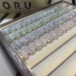 Cross-border N-mm Guofeng protein jade broken glass glass round beads handmade children's fairy diy hand wholesale hot sale