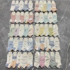 纖羽春夏秋船襪女士短筒可愛卡通平面時尚百搭吸汗休閒棉襪批發