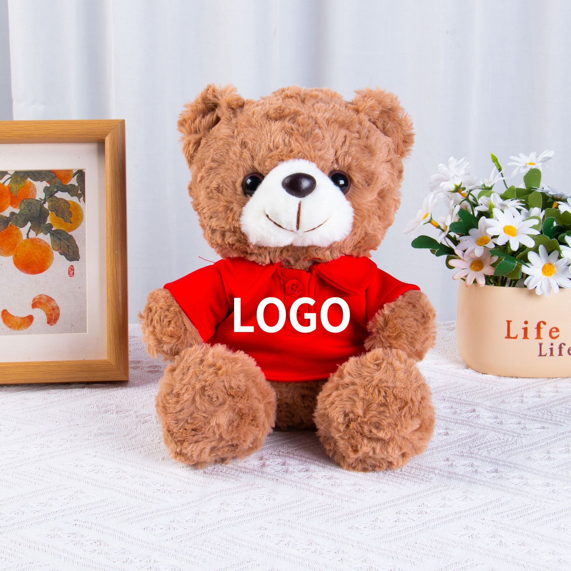 Muñecas de peluche, osos, camisetas, uniformes escolares, suéteres, muñecas para dibujar y imprimir logotipo