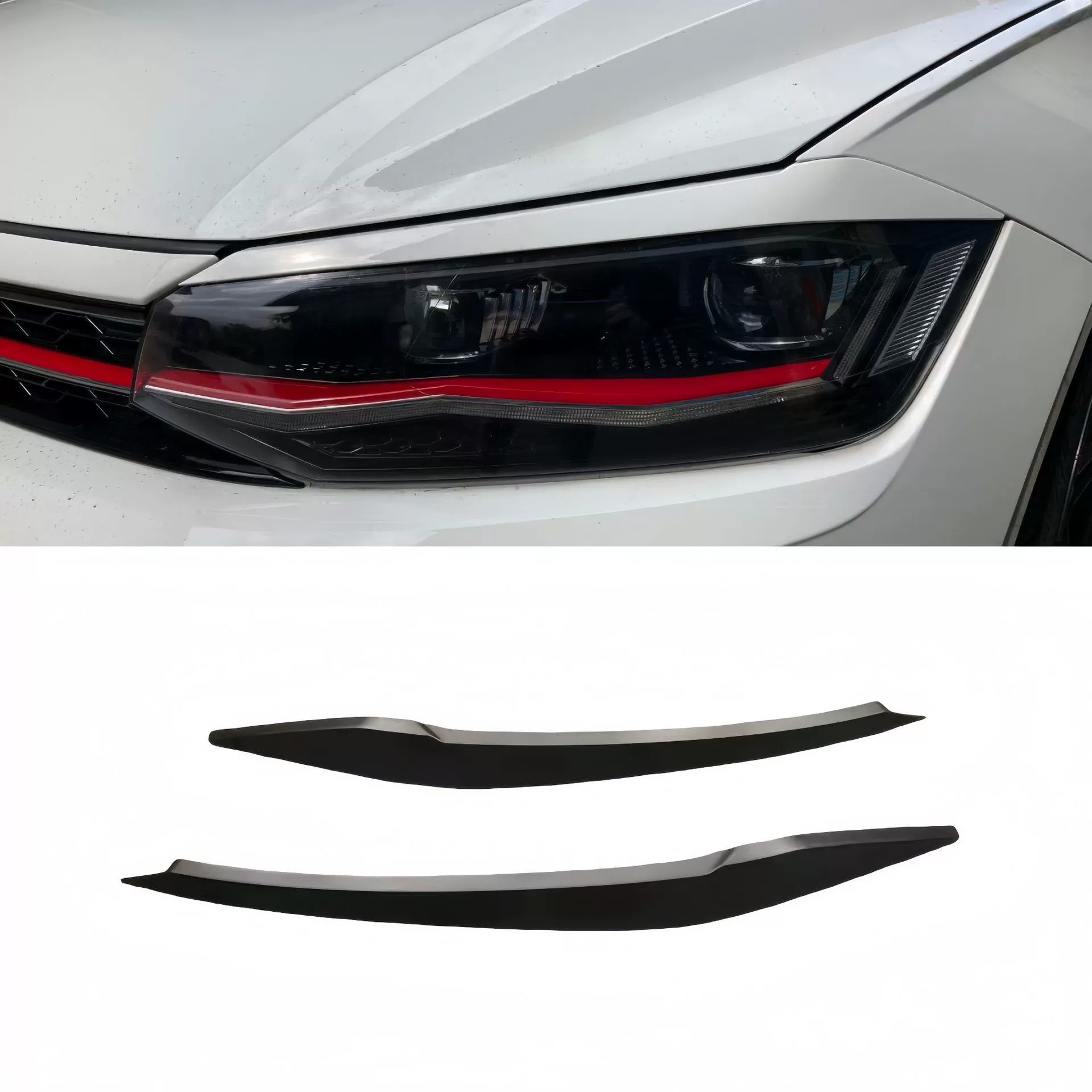 Подходит для 19 POLO PLUS Модифицированная лампа для бровей сердитая лампа для бровей Новое Поло Плюс фара с лампой для бровей