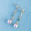 Long earrings from pearl, silver 925 sample