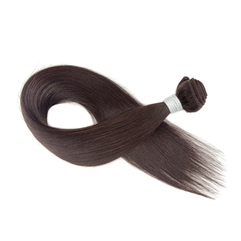 Europa, América y África transfronterizos Synthetic Straight Hair Bundle peluca recta extensión de cabello cortina