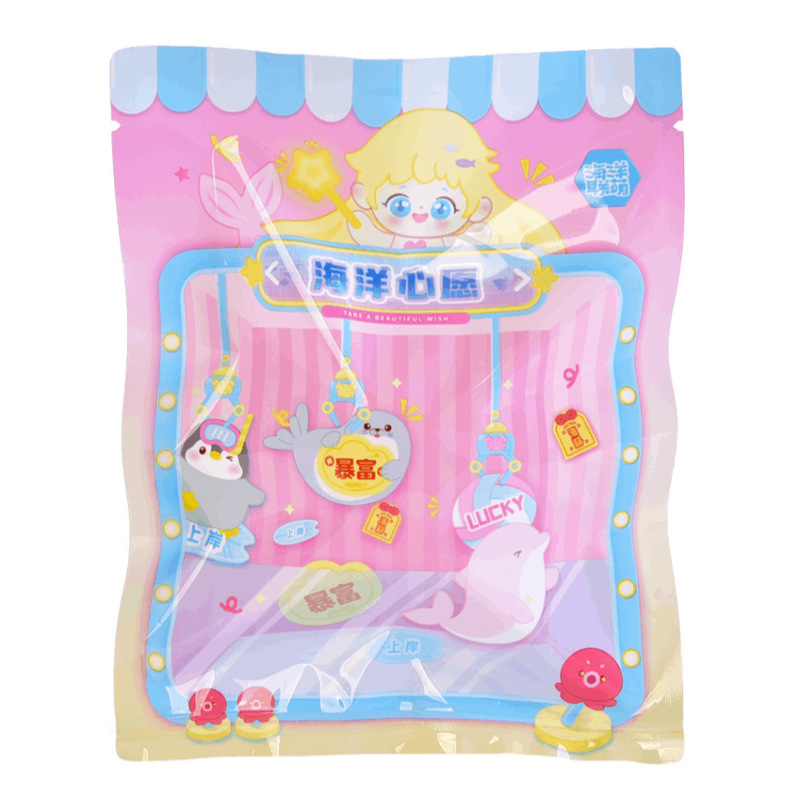 本物のオーシャンウィッシュブラインドバッグペンギンイルカシロクママーメイドぬいぐるみペンダント磁気冷蔵庫マグネット装飾品ペンダント|undefined