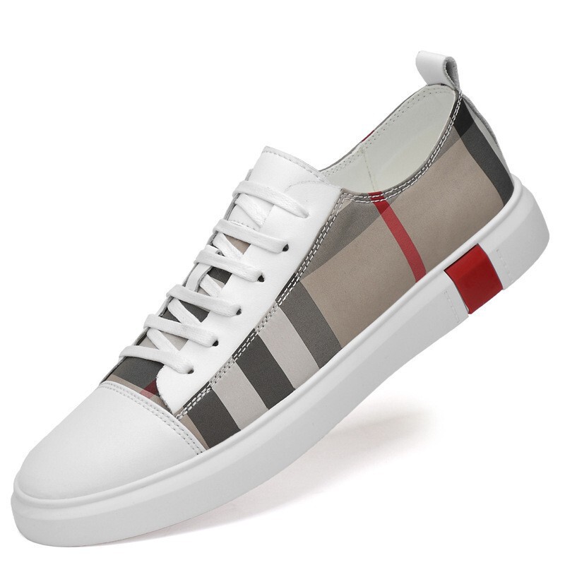 Fashionable Extra-Large Size 47 Casual Shoes, Breathable Sneakers, Extra Wide Cowhide Flat Shoes, Small Size 37 Fashionable White Shoes