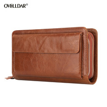 跨境外贸大容量男士手包夏季商务手拿包男真皮手抓包 代发批发