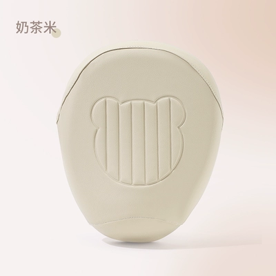 Suitable for Yadi Modern Rhine 80 electric bicycle seat cover, waterproof and sun-proof cushion cover for electric scooters (Electric car cushion) - embossed-bear-front-seat-cover-milk-tea-beige