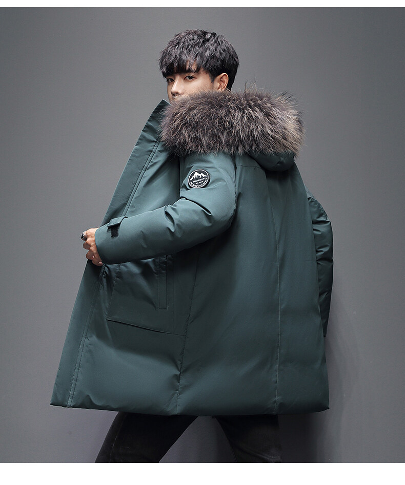 Men's Hooded Down Jacket Winter Warm Business Thickened Coat_voghion.com