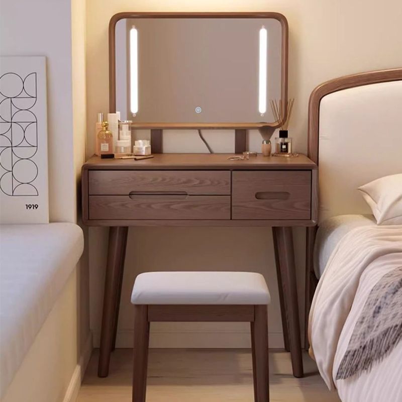 New Chinese Style Dressing Table Solid Wood Dressing Table Bedroom Small 2024 New Modern Simple Style Dressing Cabinet Dressing Table