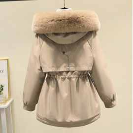 小个子派克服女2023年新款冬季韩版宽松加厚加绒棉衣棉服外套
