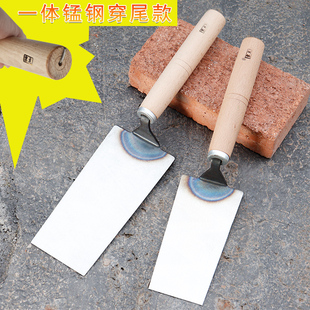 穿尾把一体皿刀锰钢抹泥刀抹灰刀灰匙泥工贴砖工具泥掌收光刮灰刀-阿里巴巴