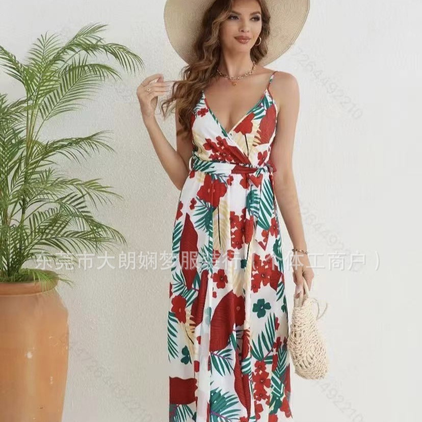 Amazon Europa y América de moda transfronteriza ropa de mujer impresa miscelánea ropa de marca de moda rápida vestido vestido de shein