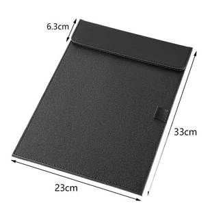 a4 leather folder file folder pu black writing pad board clip conference Writing Board Office folder menu folder