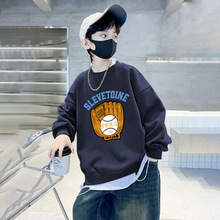 儿童装男童卫衣秋冬加绒2025新款中大童男孩韩版百搭休闲宽松上衣