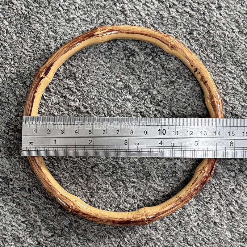 メーカーの丸い竹リング竹バッグハンドルドア吊り DIY 竹ハンドル竹ハンドル竹ハンドルバッグハードウェア|undefined