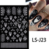 Nail stickers, white adhesive fake nails, suitable for import, new collection, with snowflakes