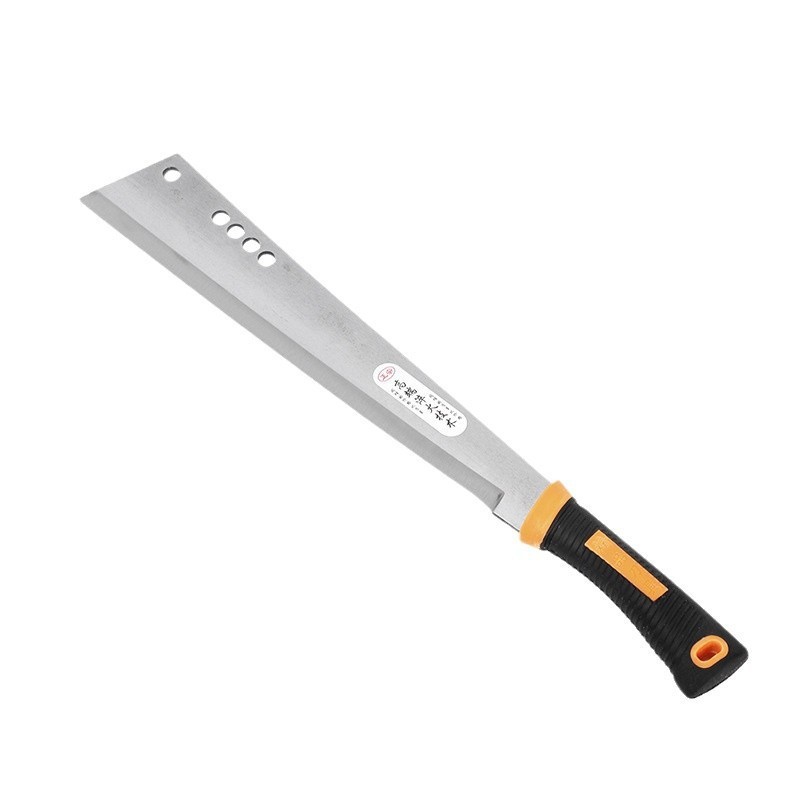 双色柄户外柴刀加厚加长轨道钢直刀高锰钢锻打砍柴劈柴用刀批发