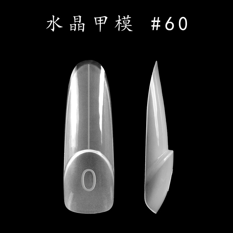 New Style Manicure Almond Nail Space French Nail Mold # 60 No-Build Gel Nail Extensions with Scale Markings for Crystal Light Therapy