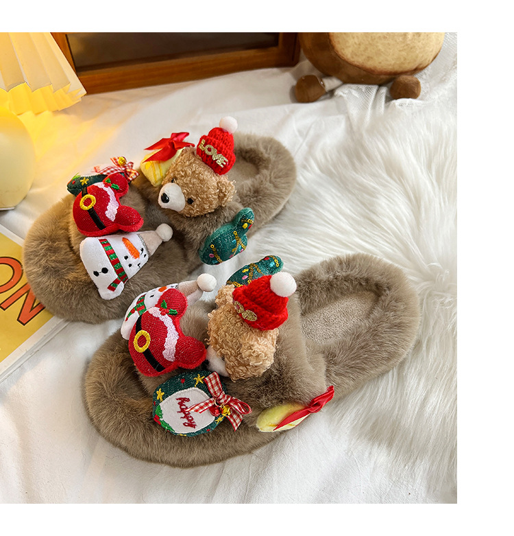 Pantofole da donna comode e antiscivolo per la camera da letto autunnale regolabili in pile di peluche da donna_voghion.com