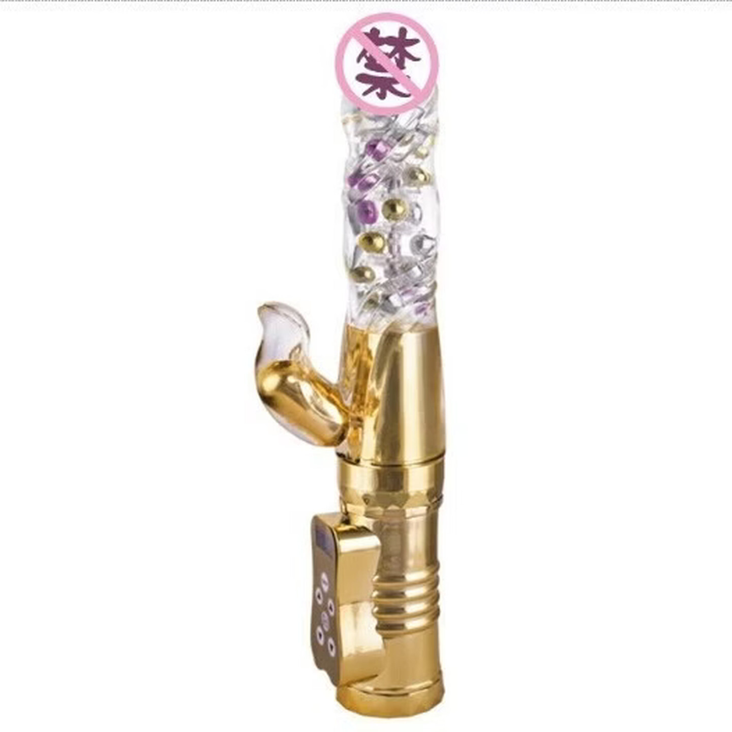 Retractable Rotating Bead Vibrator with 36 Modes, USB Rechargeable Thrusting Wand — detail image 1