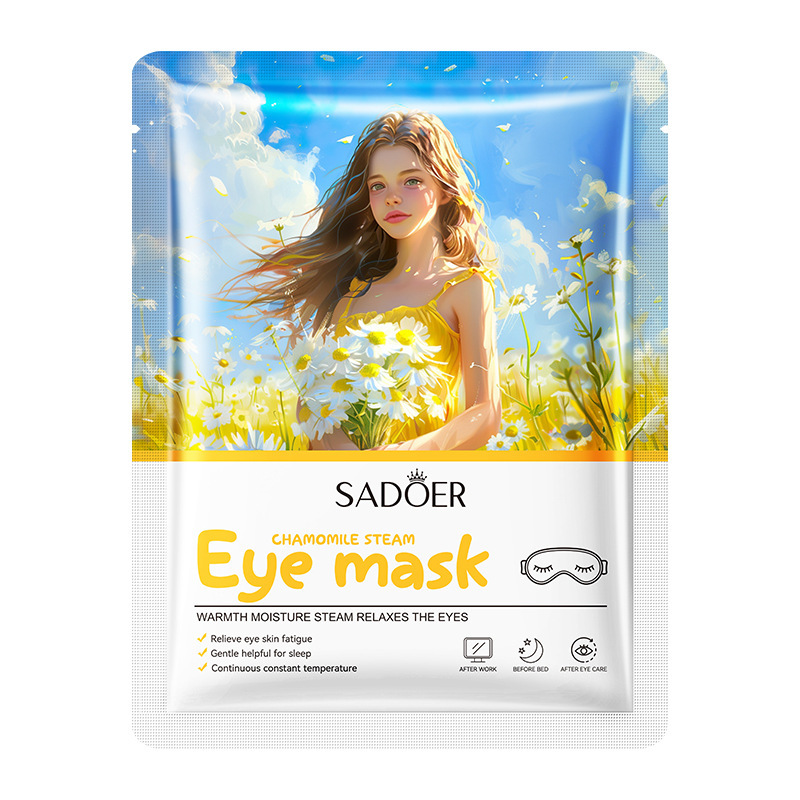 Todo en inglés SADOER pomelo rosa máscara de ojo de vapor compresa caliente máscara de ojo desechable para dormir comercio exterior transfronterizo al por mayor