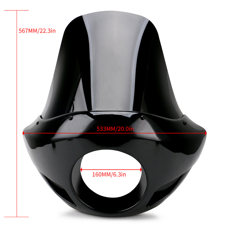 Motorcycle Modification Accessories Suitable for Harley Dyna Fat Bastard 883 1200 Headlight Hood Protection Pig Hood