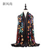 New Fashion Europe and America Spring new pattern scarf Shawl Satin Countryside Retro Nation Bumper Sunscreen Shawl