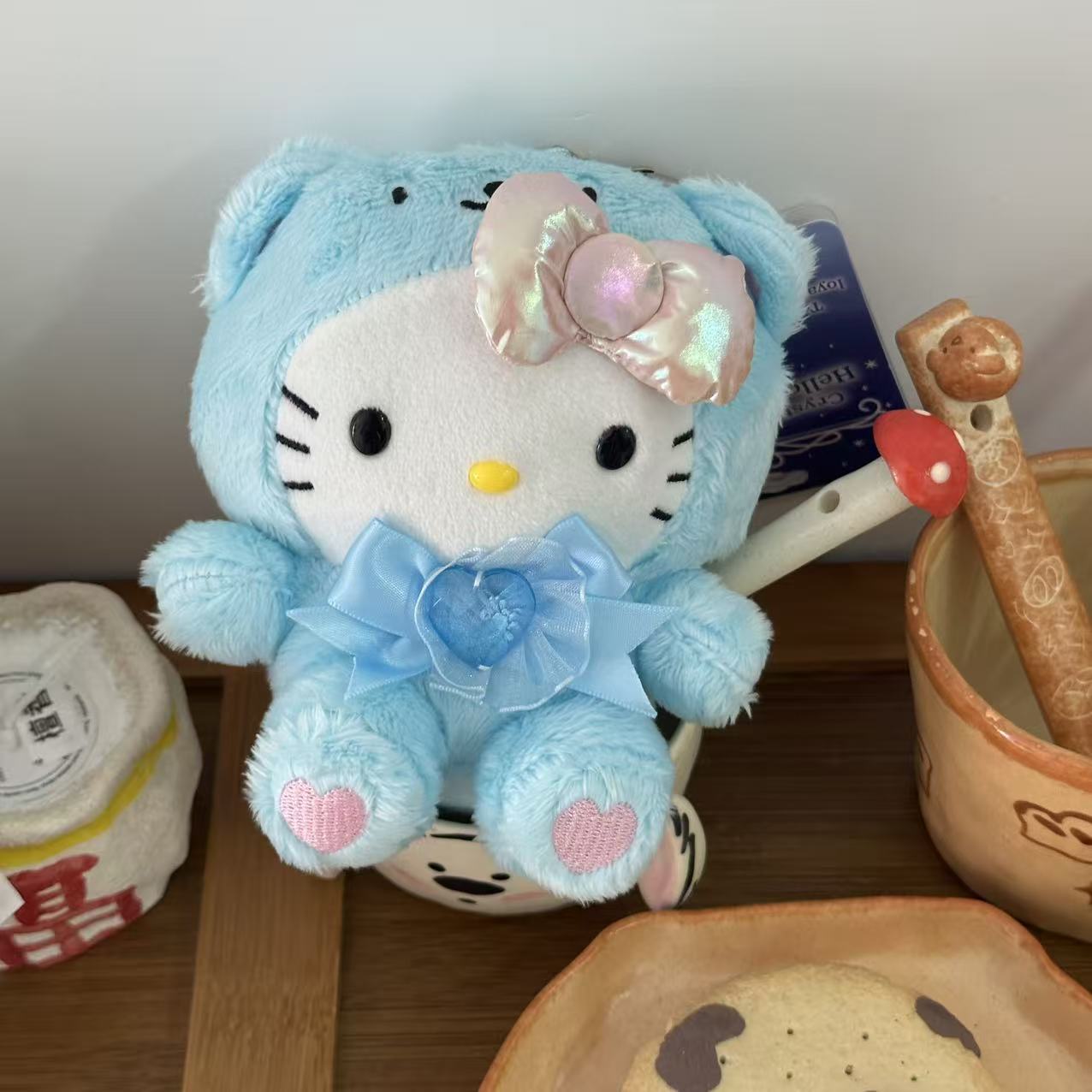 Amor hellokitty muñeca colgante llavero colgante bolsas de regalo bolsas de peluche lindo muñeca colgante lindo