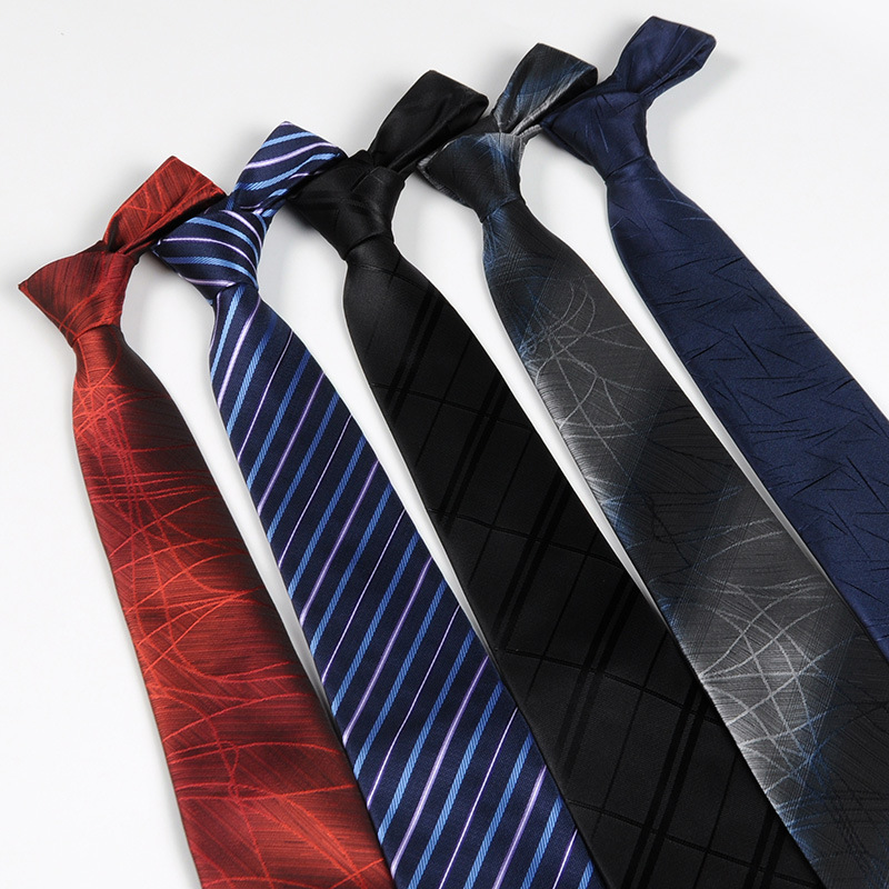 Men's Business Formal Tie Silk Striped Wine Red Necktie Wedding_voghion.com