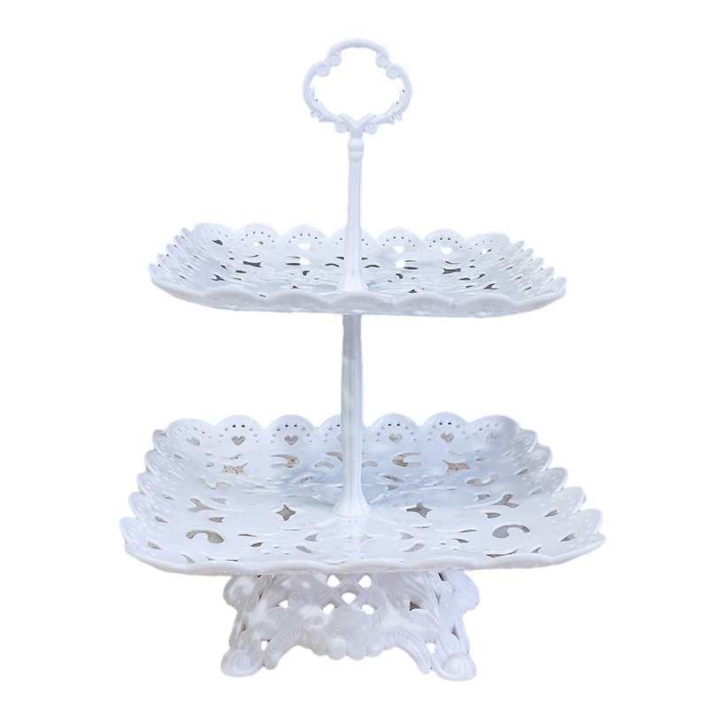 Decoración de postres de cumpleaños estante de exhibición de boda europea estante de frutas estante de pastel de plástico bandeja de bocadillos