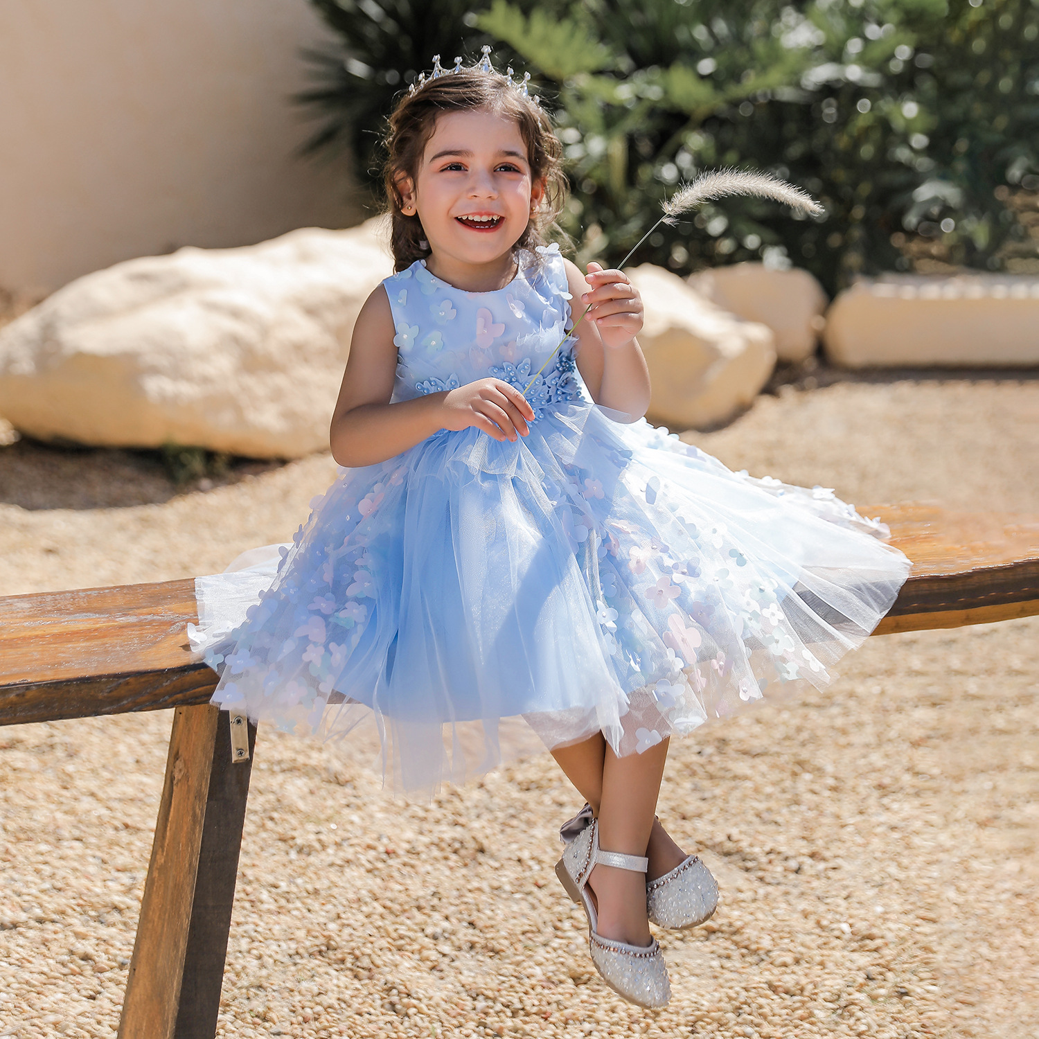 Vestido de princesa para niñas vestido de primavera y verano vestido de novia para niños niña de las flores anfitrión cumpleaños piano vestido de rendimiento años