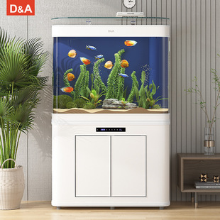 Light Luxury Fish Tank Living Room Home Tv Cabinet Next to Ornamental Fish Tank Bottom Filter Aquarium