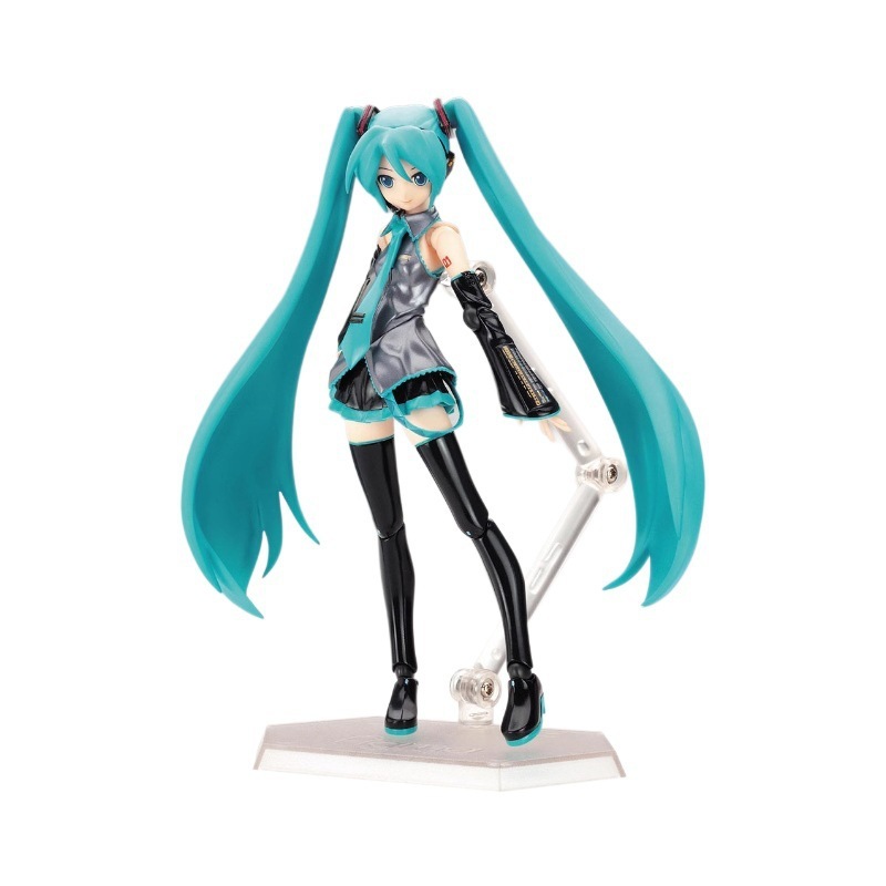 バーチャルシンガーMIKU Figma014 # ねぎ初音 初音ミク ダブルポニーテール アクションフィギュア 箱入り|undefined