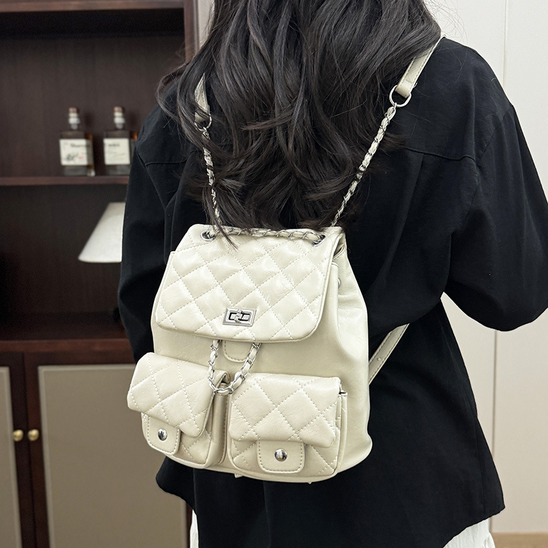 Mochila coreana para mujeres de estilo rosa rosa rosa cadena pequeña mochila de viaje ligera mochila mujer
