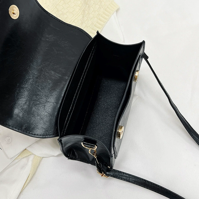 Retro polyurethane capacious one-shoulder bag, shoulder bag, Korean style