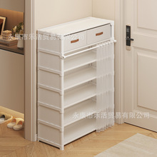 简易鞋架子多层家用门口外楼道带门鞋柜防尘宿舍小型室内好看耐用