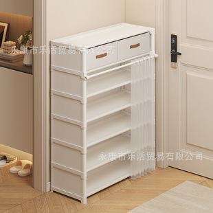 Simple Shoe Rack Multi-Layer Home Doorway Corridor with Door Shoe Cabinet Dust-Proof Dormitory Small Indoor Good-Looking and Durable