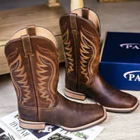 Вестерн‑козаки (Iber) стильные ботинки до щиколотки с узорной строчкой, размеры 35–42