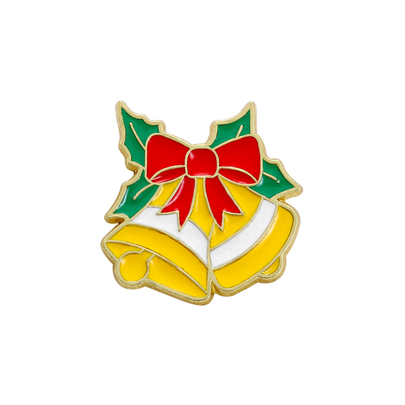 Broche de Navidad insignia de aleación caricatura adorable Santa Fe Navidad decoración de mochila escolar