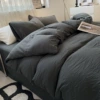 Class A mother and baby solid color Japanese style & [Bru & gray] Super soft